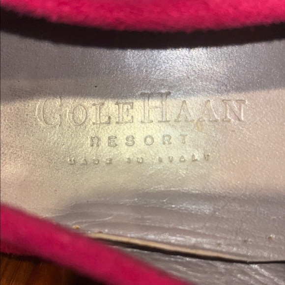 Cole Haan Resort made in Italy deep pink Suede Moccasin Flats - Picture 2 of 13